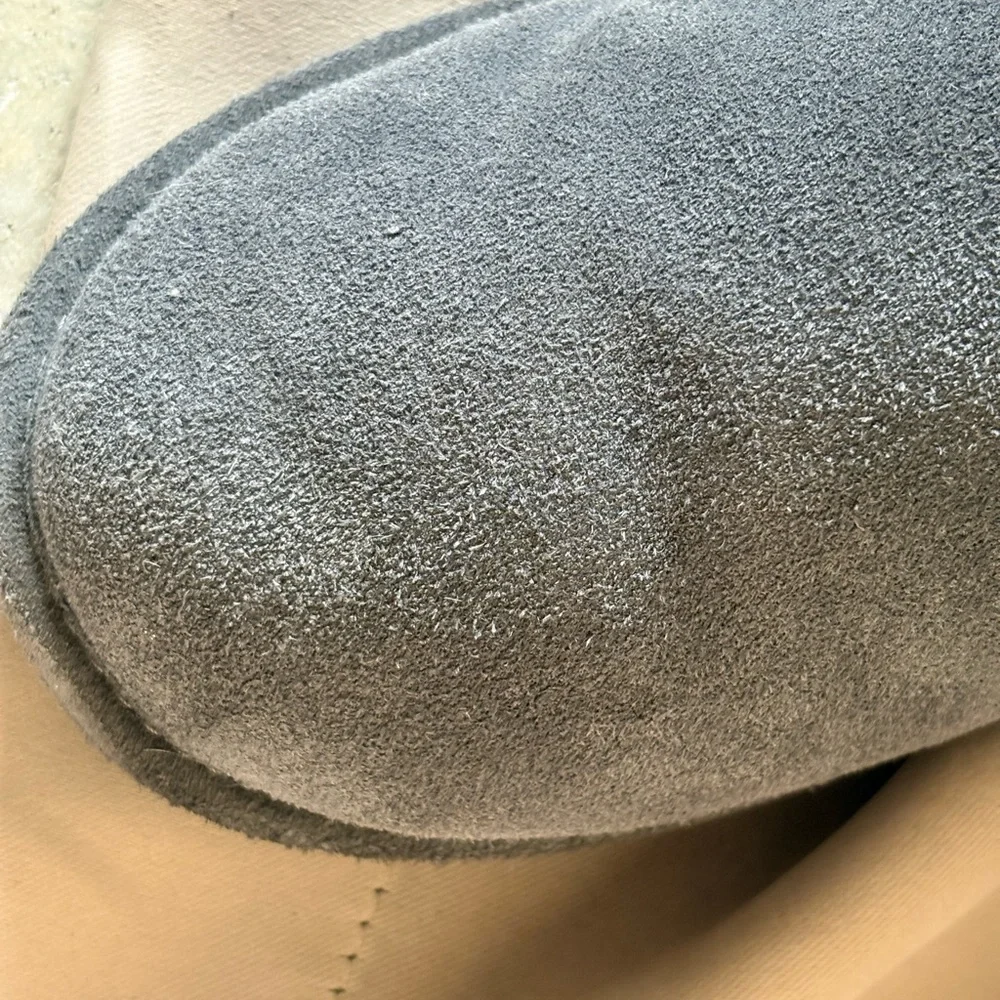 BearPaw Women's Short Suede Winter Boots in Gray - Picture 5 of 6